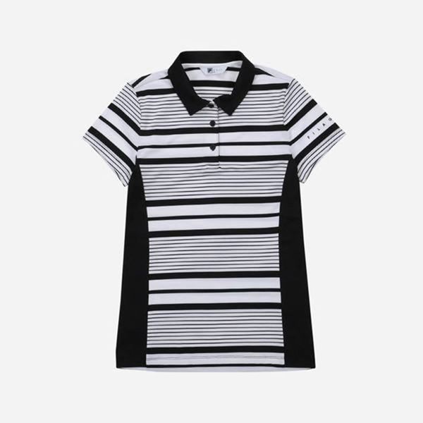 Fila Polokošeľa Damske Biele - Golf Striped S/S Vypredaj - Slovakia 62754-XYBL